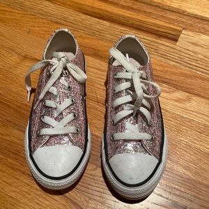 Girls Glitter Converse Sneakers